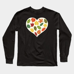 Heartfelt Autumn | Black Long Sleeve T-Shirt